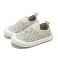 thumbnail image 7 of kkdom Boys Girls Sneakers Shoes Lightweight Slip-on Walking Shoes Beige Size 9 Toddler, 7 of 7