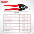 thumbnail image 2 of czcpp-8" Heavy Duty Cable Wire Cutters, Stainless Steel Wire Rope Cutter for Cable Deck Railing, Decking, Wire Seals,Aircraft Bicycle, 2 of 4
