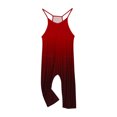 thumbnail image 3 of RXIRUCGD Girls Casual Jumpsuits Gradient Print Sleeveless Summer Rompers Long Pants With Pockets For 5-14 Years( Wine, Size:11 Years ), 3 of 6