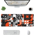 thumbnail image 2 of XL Large Gaming Mouse Pad with Stitched Edges, Abstract Geometric Extended Mousepad Desk Mat with Non-Slip, Big Long Keyboard Pad for Computer Laptop for Gamer Office Decor, (Dark Black, 31.5*11.8 In), 2 of 6