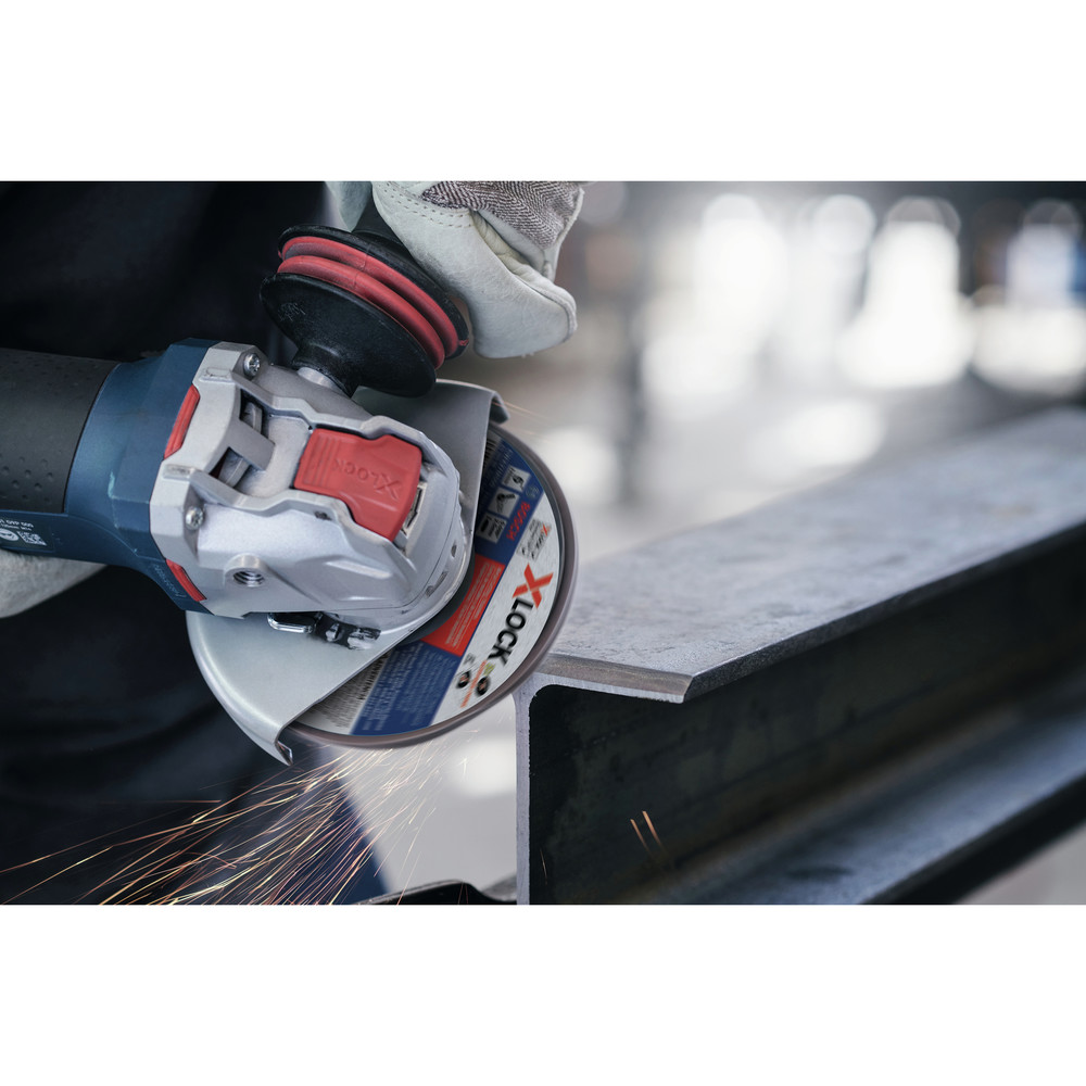 Restored Premium Bosch GWX10-45E-RT X-LOCK Ergonomic 4-1/2 in. Angle Grinder (Refurbished)