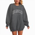 thumbnail image 5 of Towmus Women's Oversized Sweatshirt Los Angeles California Casual Long Sleeve Raglan Shirts Cool Letter Print Pullover Tops, 5 of 5