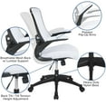 thumbnail image 3 of Flash Furniture Kelista Mid-Back White Mesh Swivel Ergonomic Task Office Chair with Flip-Up Arms, 3 of 15