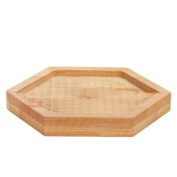 ​​ZCSKFIN Ejiaya 2-Pack Indoor Planter Pots, 2.76 Inch Modern White Ceramic Small Hexagon Pot with Tray for Succulents and Flowers, Aesthetic Decor for Home, Garden, or Kitchen​