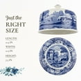 thumbnail image 7 of Spode Blue Italian 2 Piece Serving Platter with Dome Cover, Multifunctional Porcelain 11.5 Tray for Cake, Pastries, Cheese, 7 of 7