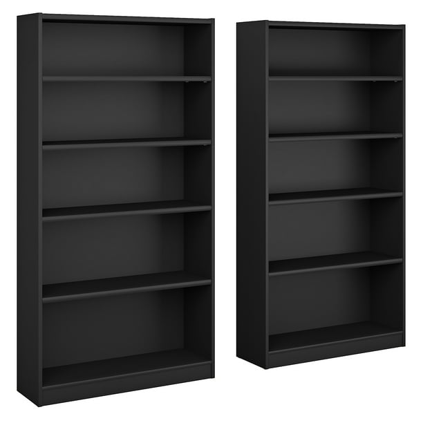 Bush Furniture Universal 5 Shelf Bookcase Set of 2