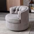 thumbnail image 3 of Wulawindy 33” Wide Swivel Barrel Chair Comfy Tufted Back Accent Round Barrel Chair Leisure Chair for Living Room, Bedroom, Hotel, 3 of 7