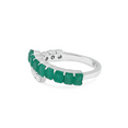 thumbnail image 4 of 1.00Cttw Emerald And 0.61Cttw Diamond Ladies Ring 14K White Gold Size 6.25, 4 of 7