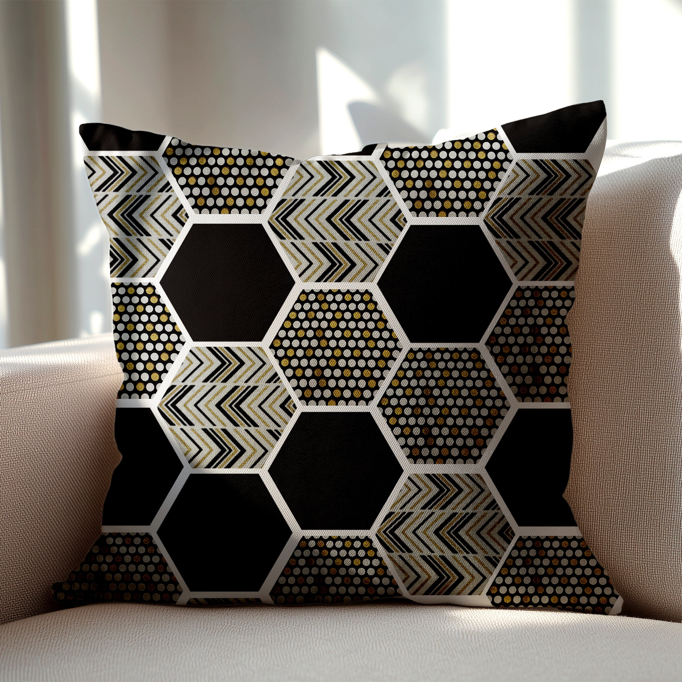 Fabric Expressions Black, Gold & White 8" X 9" Iron-On Fabric Sheets