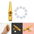 thumbnail image 2 of Portable Metal Kazoos Musical Instruments with 10Pcs Kazoo Flute Diaphragms, 2 of 12