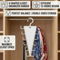Motorized Closet Rack Closet Organizer Hanger V-Shaped Double-Sided With 12 Hooks, 360 Degree ...