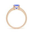 thumbnail image 6 of ANGARA Natural Cushion 1.6 ct Tanzanite Cocktail Ring with Diamonds in 14K Rose Gold for Women (Size-8x6mm) | December Birthstone, Anniversary, Jewelry Gift for Women | Natural Tanzanite Ring, 6 of 9
