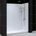thumbnail image 6 of DreamLine 36 in. D x 60 in. W x 76 3/4 in. H Right Drain Acrylic Shower Base and QWALL-5 Backwall Kit In White, 6 of 12