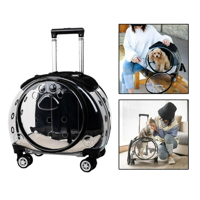 Bolsa de transporte con ruedas para , bolsa de burbujas para mascotas, caja para , , perros, , bolsa de cápsula - claro Salvador Caja de la carretilla