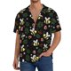 thumbnail image 1 of Balery Bees Camisa Casual de Manga Corta con Botones para Hombre, Texturizada, Estilo Cubano, para Playa, Verano-4X-Large, 1 of 5