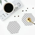 thumbnail image 4 of Naloa Signal Icon Leather Coasters for Drinks, Durable Drink Coasters 4 Set for Tabletop Protection, Luxurious Home Décor and Housewarming Gift ( {designName})Hexagon, 4 of 6