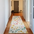 thumbnail image 1 of Modern Art Decorative Rug, Grunge Polka Dots Spots Backdrop Motif Retro Nostalgic Aesthetic Image Print, Quality Carpet for Bedroom Dorm and Living Room, 6 Sizes, Brown Salmon, by Ambesonne, 1 of 2