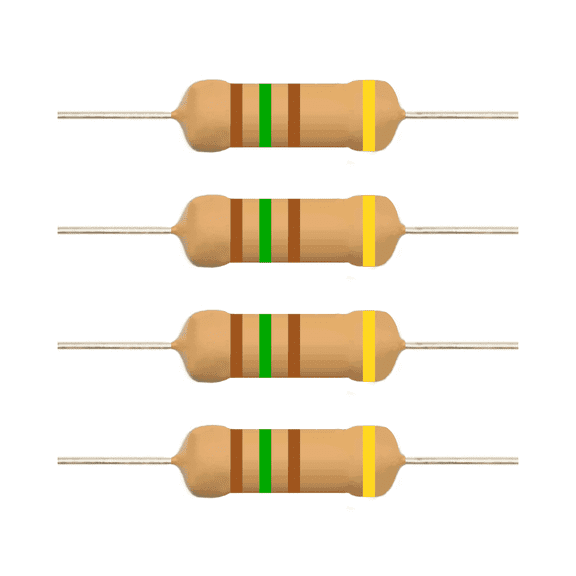 E5-Electronics Carbon Film Resistors 150 Ohm 1/2 Watt 20 Count