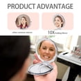 thumbnail image 5 of Huhudde Magnifyings Compact Mirrour Double Sided Makeup Mirrour with 1X/10x Magnification, 5 of 21