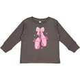 thumbnail image 3 of Inktastic Ballerina Pink Ballet Slippers Girls Long Sleeve Toddler T-Shirt, 3 of 5