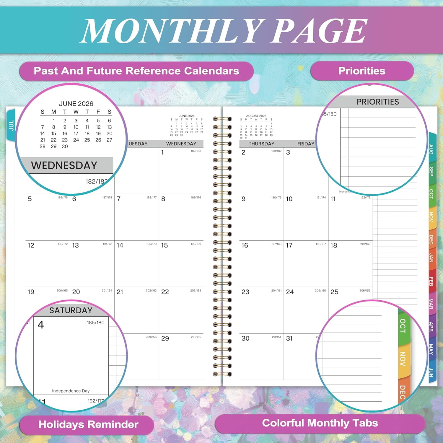 Appointment Book 2026-2027 - Weekly Appointment Book, Jul 2026 - Jun 2027, Hourly Daily Planner 26-27, 9" x 11", Planners 2026-2027 with 30-Minute Interval, Colorful Tabs, Back Pocket, Notes Pages