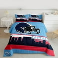 thumbnail image 2 of Homewish Rugby Helmat Queen Comforter Set,Boys Football Sport Bedding Sets,Rblue Yellow Black Bedding Comforter Set For Teens,Microfiber Bedroom Decor Reversible,3-Piece, 2 of 8