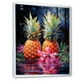 thumbnail image 2 of Designart "Nectar From A Neon Pineapple V" Pineapples Floater Framed Canvas Prints, 2 of 5