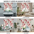 thumbnail image 3 of Valentines Swag Valances for Windows, Kitchen Curtains 36 Inch Length 2 Panels Set, Pink Red Love Heart Green Botanical Spring Short Curtains for Small Windows Rod Pocket Cafe Curtains Drapes 28"x36", 3 of 8
