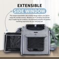 thumbnail image 3 of Expandable Dog Bike Basket Carrier | Soft-Sided Pet Backpack with 4 Mesh Windows & Multiple Open Doors, Bicycle Handlebar Pet Carrier for Small Dogs & Cats, Car Booster Seat Travel Bag, 3 of 12