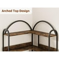 thumbnail image 2 of TROPOW Arched Corner Bookshelf, 5-Tier L-Shaped Freestanding Storage Shelf for Living Room, Bedroom, or Home Office – Modern Metal Frame Display Rack with Adjustable Feet and Anti-Tip Kit, 2 of 8