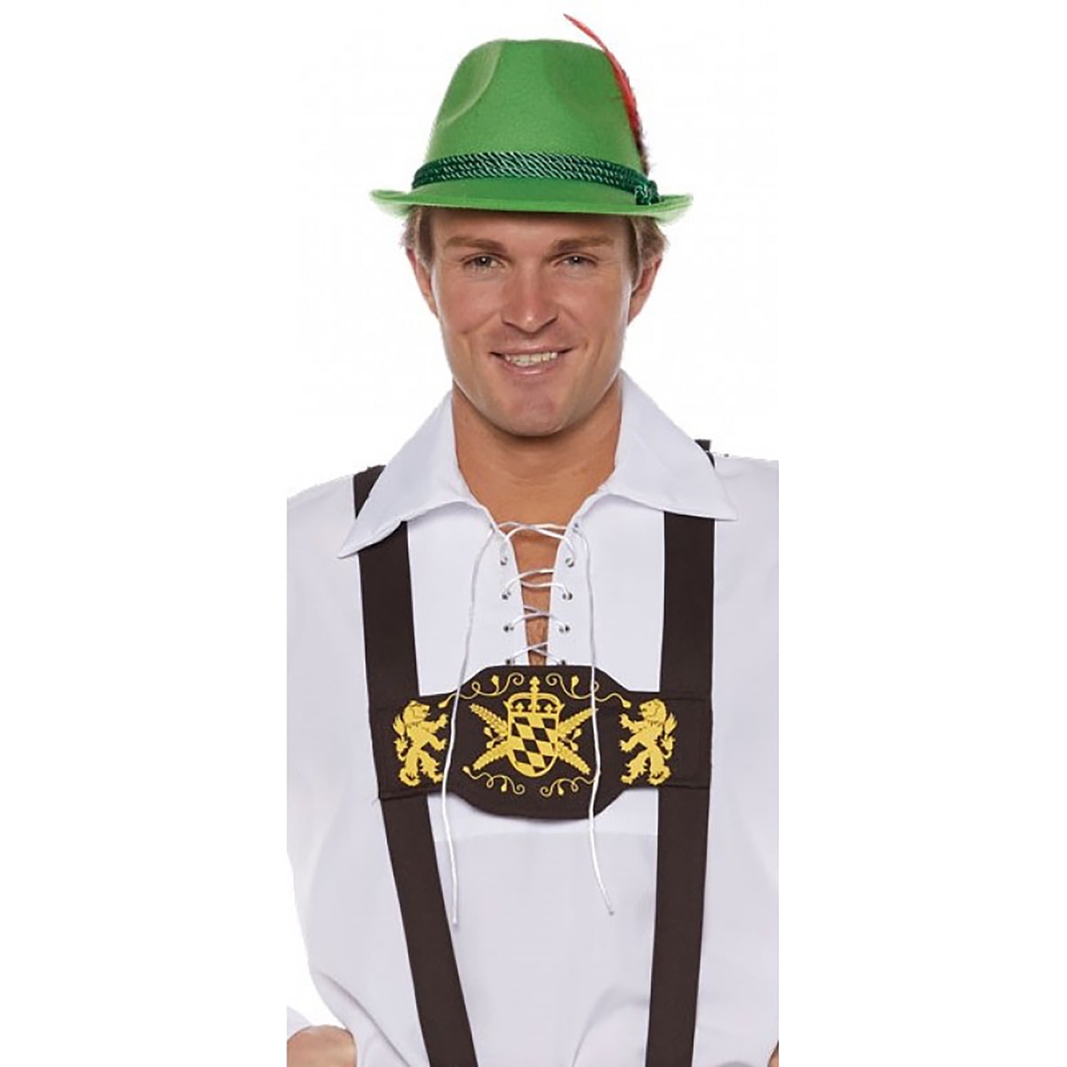 Lederhosen Suspenders Men's Adult Halloween Costume, One Size, (4246