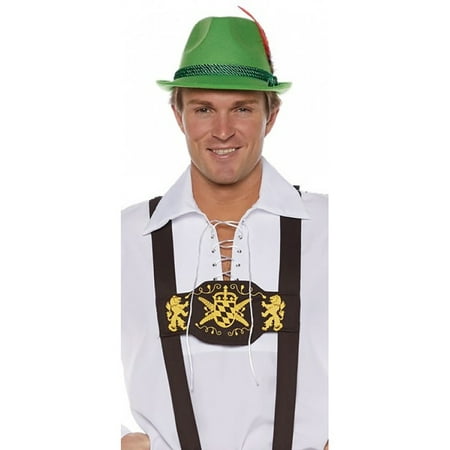 Lederhosen Suspenders Men's Adult Halloween Costume, One Size,