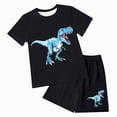 thumbnail image 6 of NIEWTR Boys Clothes 2 Piece Set Size Short Sleeve T-Shirt & Shorts Set Casual Spring Summer Dinosaur Outfits（A-Blue,11-12 Years), 6 of 6