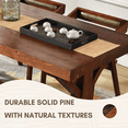 thumbnail image 4 of NIUTN 71" Rectangular Rustic Solid Pine Wood Farmhouse Dining Table,walnut, 4 of 8