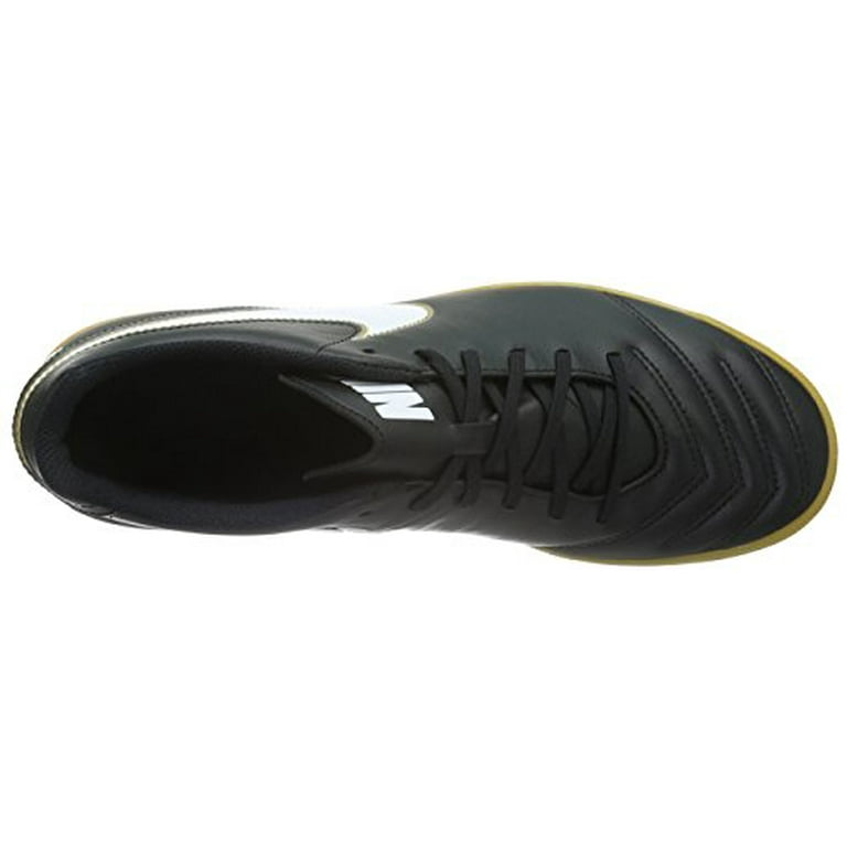 Nike Men's Tiempo Rio III IC Black/White/Metallic Gold Indoor Shoe 8 US Walmart.com