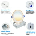 thumbnail image 3 of 6 Pack 6 Inch LED Recessed Ceiling Light with Night Light, 5CCT Selectable Ultra-Thin Recessed Light, 12W=110W, 1050LM LED Recessed Lights Dimmable, ETL and Energy Star, 3 of 9