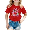 thumbnail image 2 of NIEWTR Kids Halloween Pumpkin Ghost Graphic T-Shirt Boys Girls Short Sleeve Soft Cotton Crew Neck Tee 2-6Y Holiday Casual Play Top Multiple Cute Halloween Print Options(9-10 Years), 2 of 7