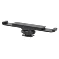thumbnail image 3 of Dual Cold Shoe Mount Bracket,  CNC Dual Shoe Extension Bracket 1/4in Screw Hole  For Fill Light For Anti-corrosion For Monitor, 3 of 8