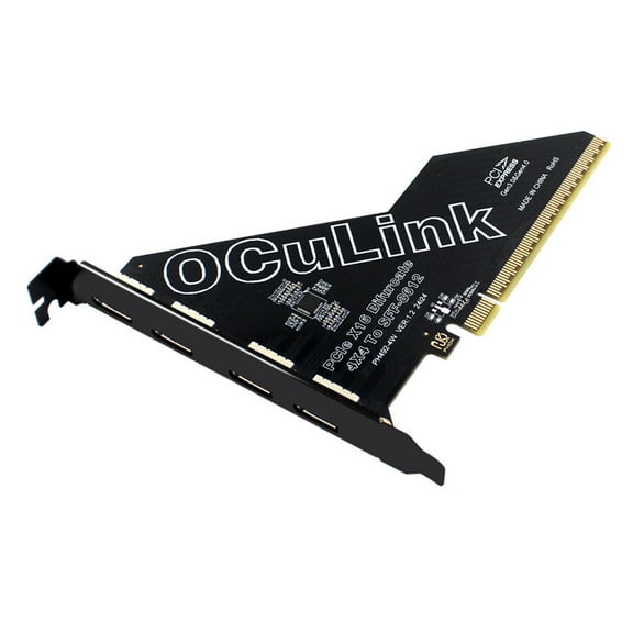 CY PCI-Express 4.0 PCIE 16x Detachable to Four Oculink SFF-8612 SFF-8611 External VROC Raid0 Adapter for U.2 SSD eGPU External Graphics Card Dock