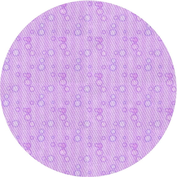 Ahgly Company Machine Washable Indoor Round Transitional Heliotrope Purple Area Rugs, 5' Round