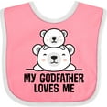 thumbnail image 3 of Inktastic My Godfather Loves Me Godson Bear Boys or Girls Baby Bib, 3 of 4