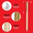 thumbnail image 4 of Essential Pizza Oven Accessories Kit- Includes Extra-Long Wooden Handle, 2 Brush Heads with Stainless Steel, Heat-Proof Bristles- + Slicer & Server |Works on Gozney, Blackstone & Pizza Ovens, 4 of 7