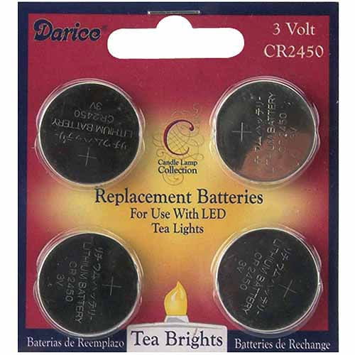 LED Tea Lights Replacement Batteries, 4pk