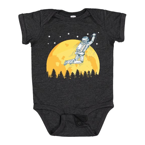 Inktastic Space Outerspace Moon and Astronaut Boys or Girls Baby Bodysuit