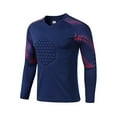 thumbnail image 2 of Sinleey Boys Soccer Goalie Shirts Padded Protection Long Football Goalkeeper Jersey Football Training Navy Blue M, 2 of 6