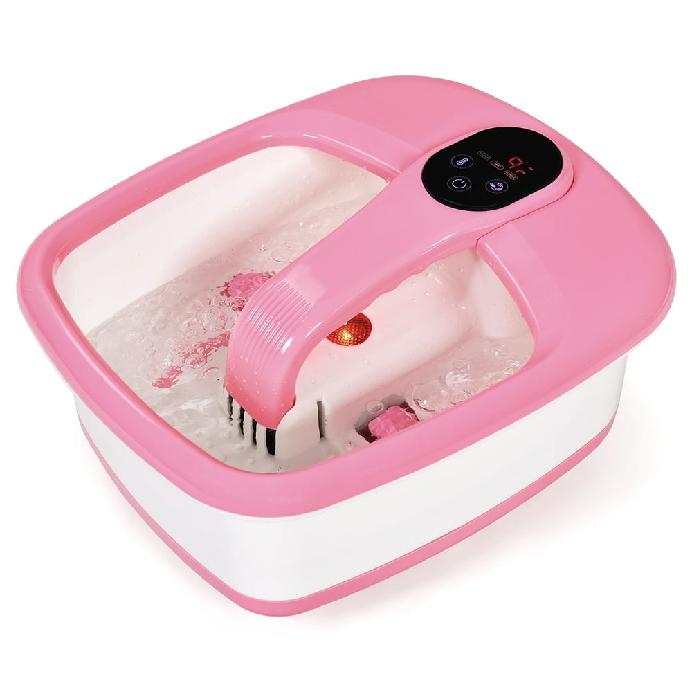 Topbuy Portable Foot Spa Bath Massager Feet Tub with Automatic Massage Rollers