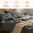 thumbnail image 2 of U by Bedsure Dark Grey Full Comforter Sets - 7 Pieces Pintuck Bed in A Bag with Comforters, Sheets, Pillowcases & Shams, 2 of 7