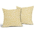 thumbnail image 2 of Vintage Flower Pillow Covers 20x20 Inch Set of 2 Yellow and Cream Floral Outdoor Throw Pillow Covers Cute Small Floral Print Rustic Farmhouse Pillowcases Cotton Linen Cushion Covers for Couch Decor, 2 of 6