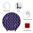 thumbnail image 4 of Wukai Cell Tower Print Decorative Plate for Display,Bone China Decorative Plate, Ceramic Dinner Plate with Stand, Vertical Ceramic Plate-8in, 4 of 6