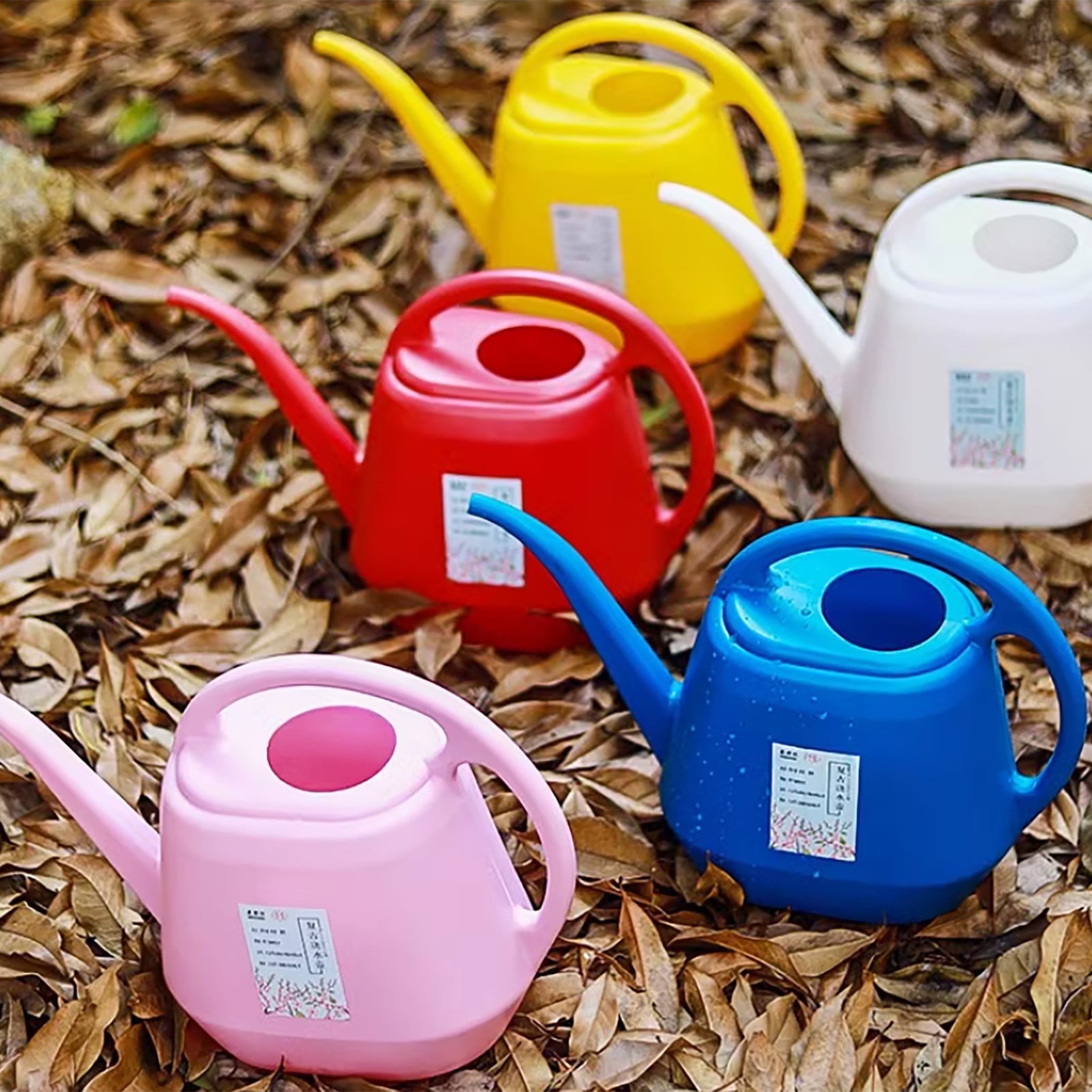 1 Gallon Plastic Watering Can with Handle and Long Spout，D